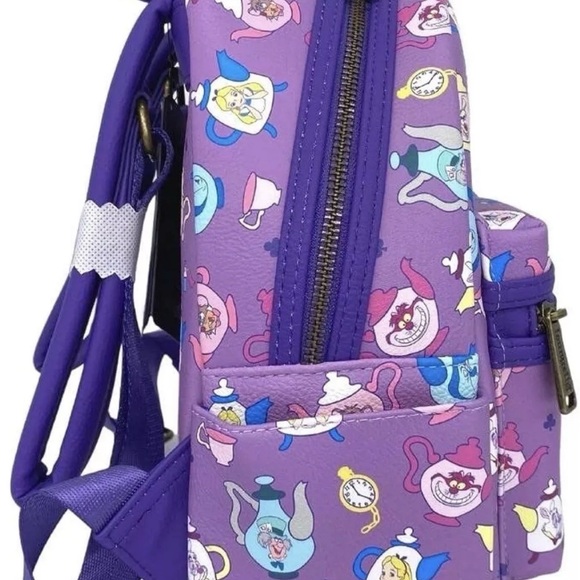 Loungefly LIMITED EDITION Alice in Wonderland TEA POTS Exclusive Mini Backpack - Picture 3 of 4